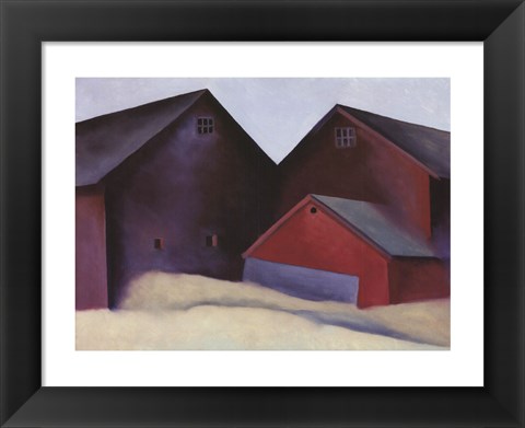 Framed Ends of Barns, 1922 Print