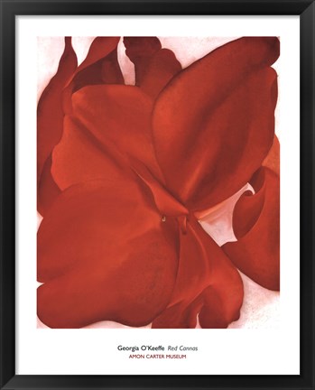 Framed Red Cannas Print