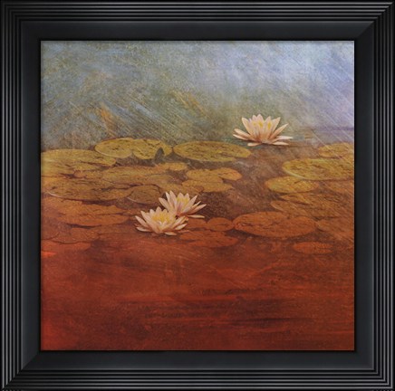 Framed Pond Lilies I Print