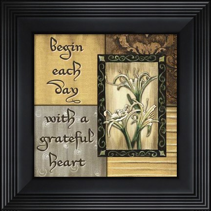 Framed Golden ReflectionBegin Each Day Print