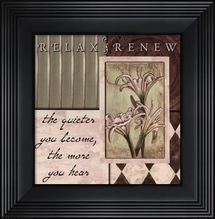 Framed Sage &amp; HarlequinRelax Renew Print