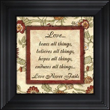 Framed WTLB, Eduardian FloralLove bears all Print