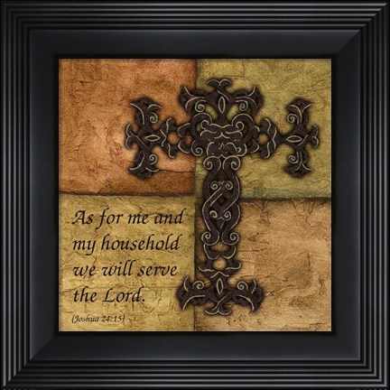 Framed Tuscan Cross I Print