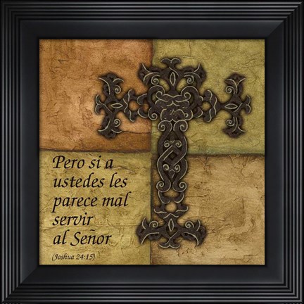 Framed Tuscan Cross IPero si Print
