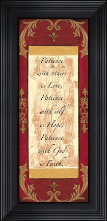 Framed WTLB, TRADITIONAL REDPatience Print