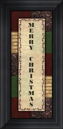 Framed MERRY CHRISTMAS (VERTICAL) Print