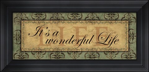 Framed SOFT SAGEIT'S A WONDERFUL LIFE Print