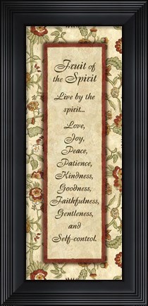 Framed WTLB, Eduardian FloralFruit of the Spirit Print