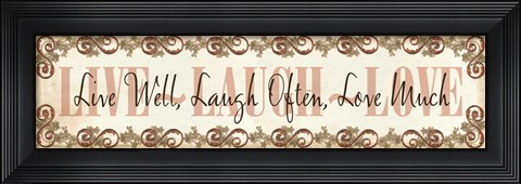 Framed Live Well, Love Much, Laugh Often Print