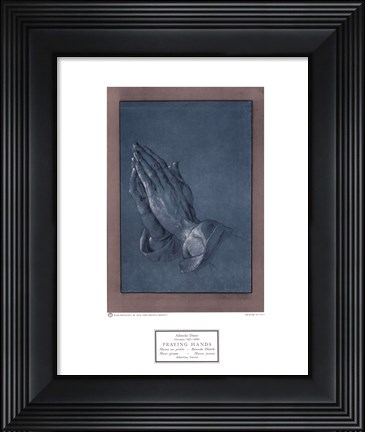 Framed Praying Hands, c.1508 Print