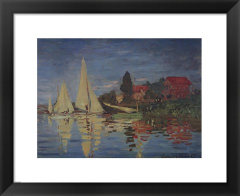 Framed Regatta at Argenteuil Print