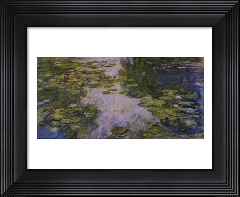 Framed Water Lilies, 1917/1919 Print