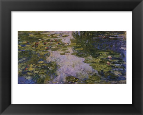 Framed Water Lilies, 1917/1919 Print