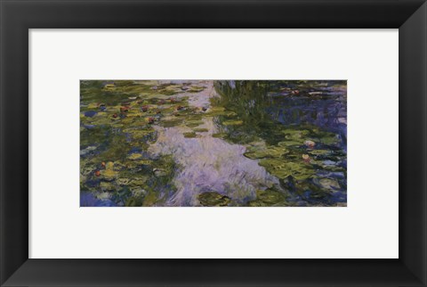 Framed Water Lilies, 1917/1919 Print