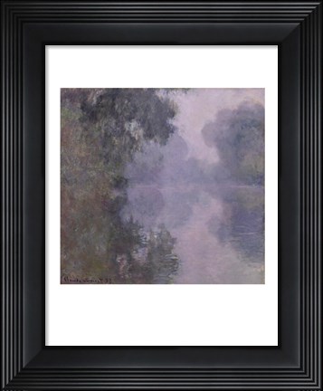 Framed Seine at Giverny, Morning Mists, 1897 Print