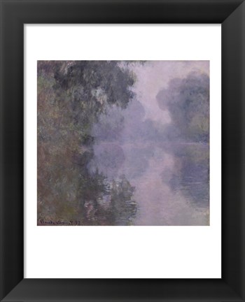 Framed Seine at Giverny, Morning Mists, 1897 Print