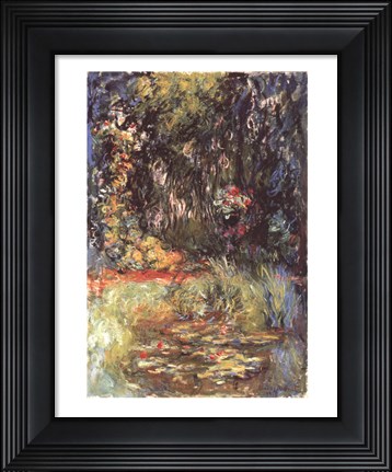 Framed Water Lily Pond, 1918 Print