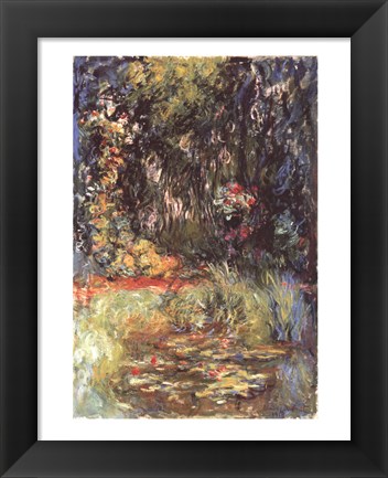 Framed Water Lily Pond, 1918 Print