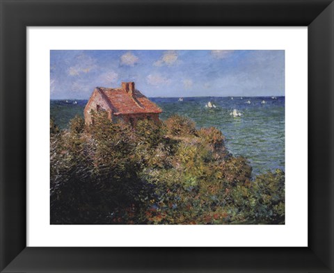 Framed Fisherman&#39;s Cottage on the Cliffs at Varengeville, 1882 Print