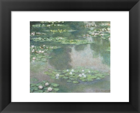 Framed Water Lilies (I), 1905 Print