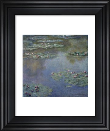 Framed Water Lilies (II), 1907 Print