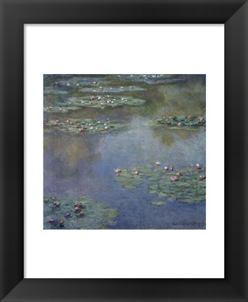 Framed Water Lilies (II), 1907 Print