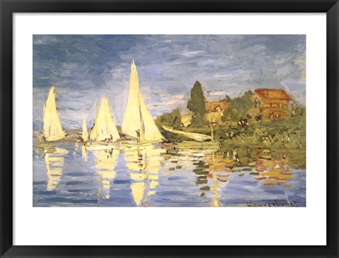 Framed Regatta at Argenteuil Print