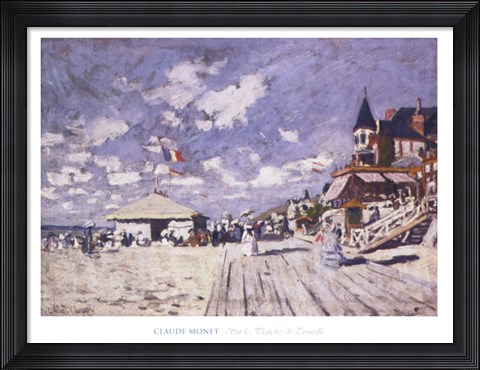 Framed Sur les planches de Trouville Print