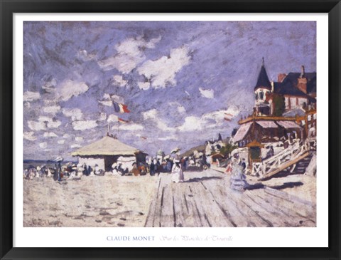 Framed Sur les planches de Trouville Print