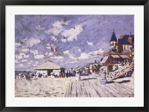 Framed Sur les planches de Trouville Print