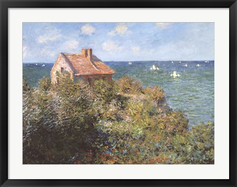 Framed Fisherman&#39;s Cottage on the Cliffs at Varengeville, 1882 Print