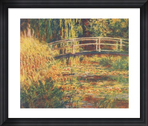 Framed Water Lily Pond - Pink Harmony Print