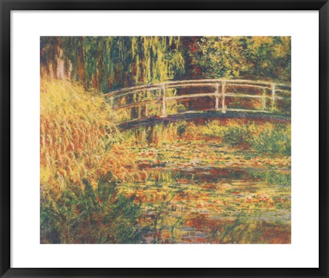 Framed Water Lily Pond - Pink Harmony Print