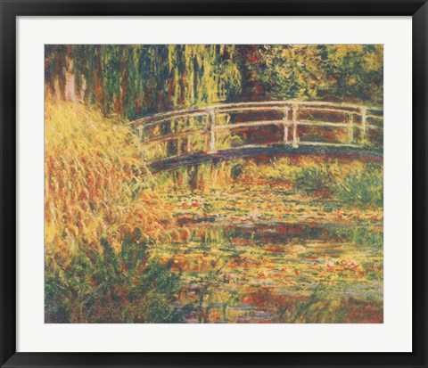 Framed Water Lily Pond - Pink Harmony Print