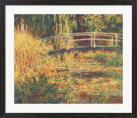 Framed Water Lily Pond - Pink Harmony Print