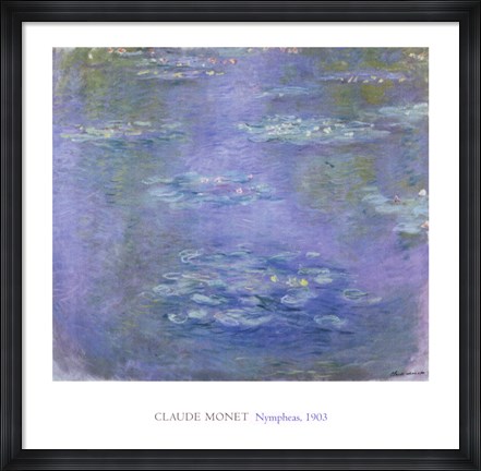 Framed Nympheas, 1903 Print