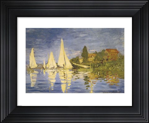 Framed Regatta at Argenteuil Print