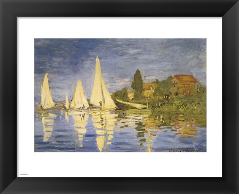 Framed Regatta at Argenteuil Print