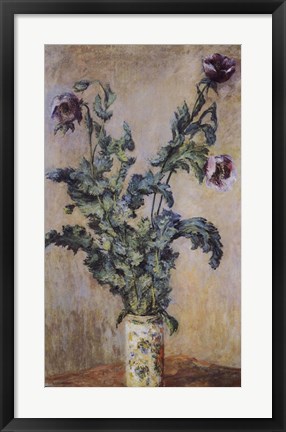 Framed Purple Poppies Print