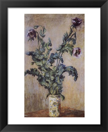 Framed Purple Poppies Print