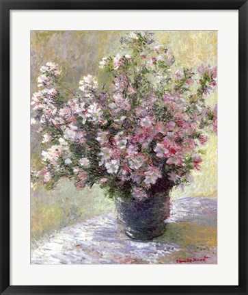 Framed Vase of Flowers Print