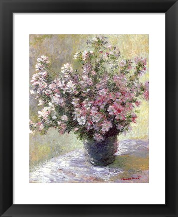 Framed Vase of Flowers Print