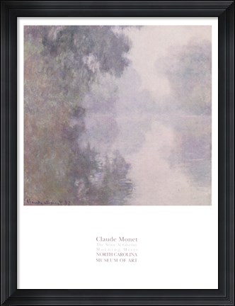 Framed Seine at Giverny, Morning Mists, 1897 Print