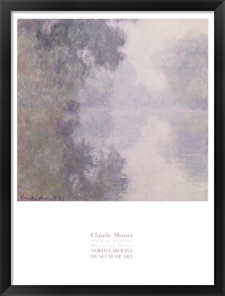 Framed Seine at Giverny, Morning Mists, 1897 Print