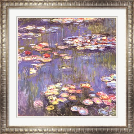 Framed Water Lilies, c.1916 Print