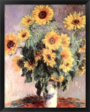 Framed Sunflowers, c.1881 Print