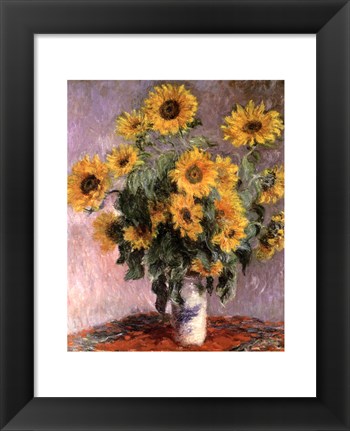 Framed Sunflowers, c.1881 Print