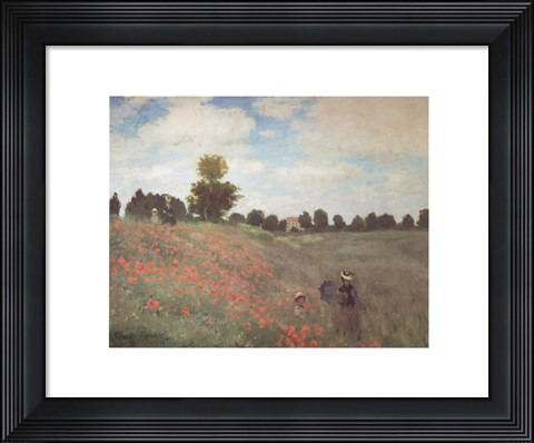 Framed Les Coquelicots Print