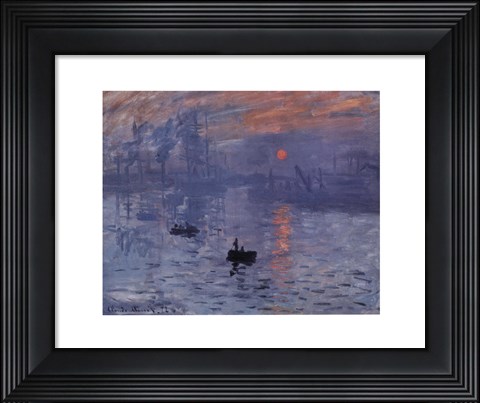 Framed Impression, Sunrise, c.1872 (blue) Print