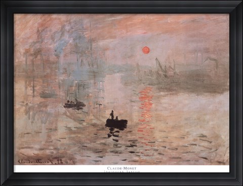 Framed Impression, Sunrise, c.1872 (green) Print